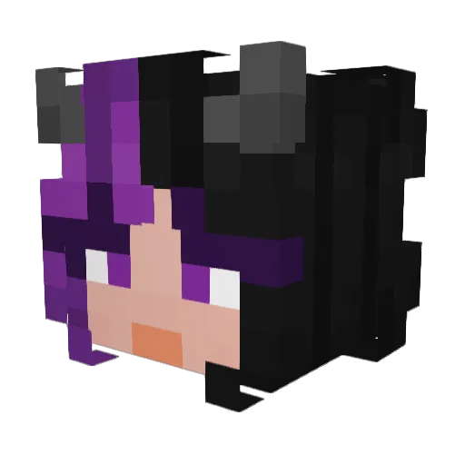 Shadowdodotyplex Minecraft avatar head, 3D render