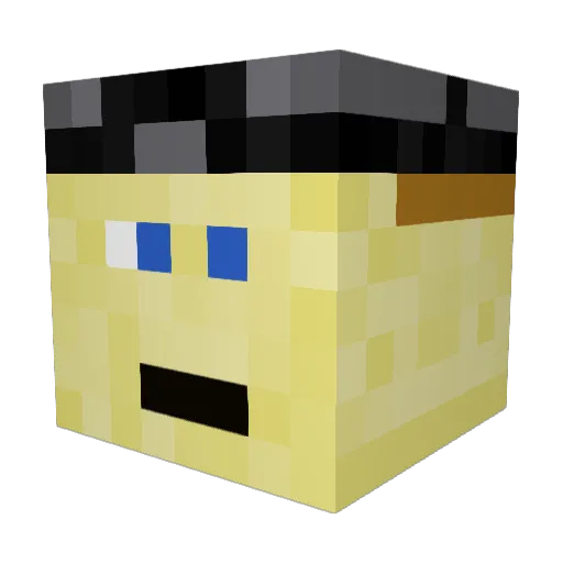 Shadowdust309 Minecraft avatar head, 3D render