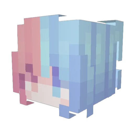 ShadowedQueen Minecraft avatar head, 3D render