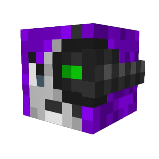 Shadowfeline Minecraft avatar head, 3D render