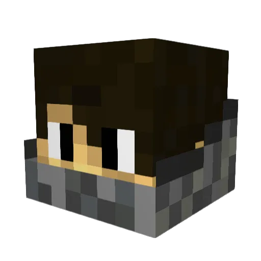 Shadowfreake Minecraft avatar head, 3D render