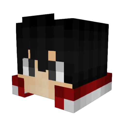 Shadowgorn Minecraft avatar head, 3D render