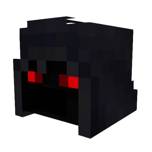 Shadowkid0 Minecraft avatar head, 3D render