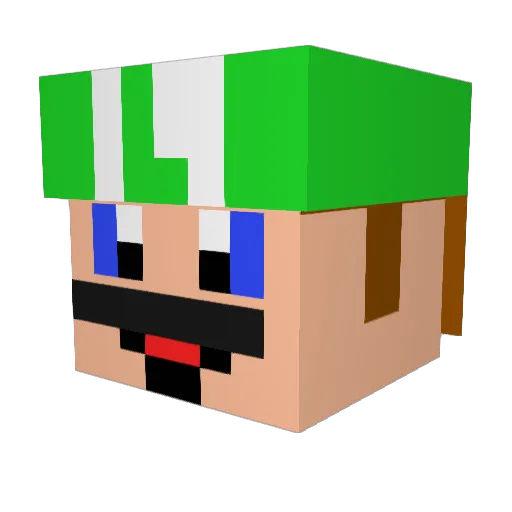 Shadowkid_isakid Minecraft avatar head, 3D render