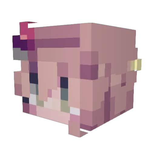 Shadowklemma2 Minecraft avatar head, 3D render
