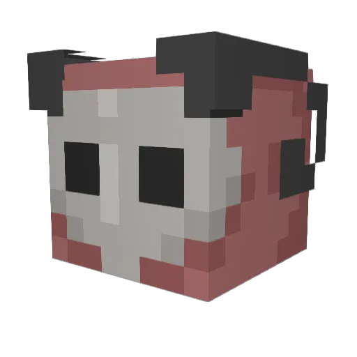 Shadowlarky Minecraft avatar head, 3D render