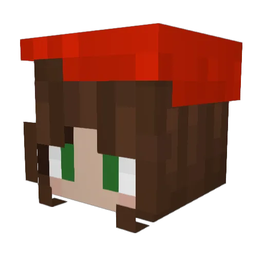 Shadowlauh Minecraft avatar head, 3D render