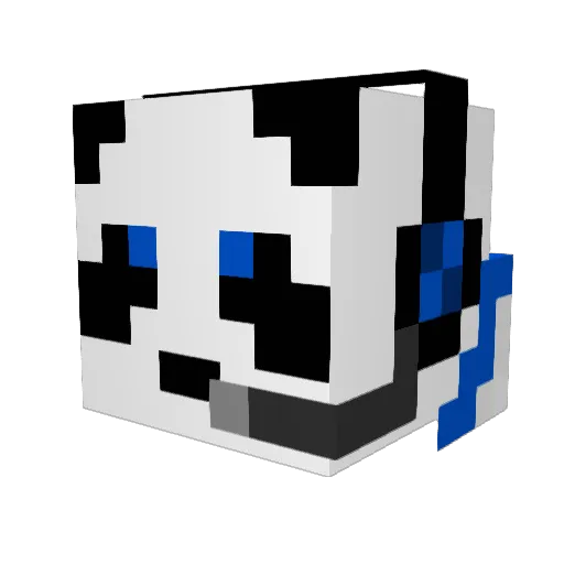 Shadowlikech Minecraft avatar head, 3D render
