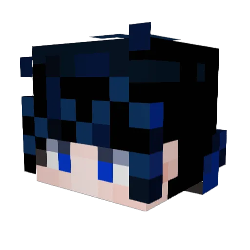Shadowlordsukuna Minecraft avatar head, 3D render