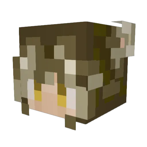 Shadowmel21 Minecraft avatar head, 3D render