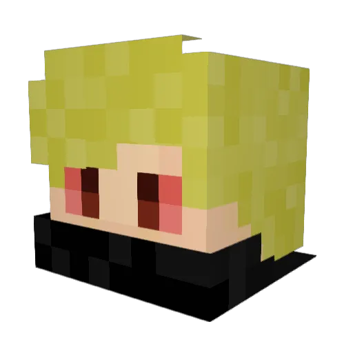 Shadowmere1404 Minecraft avatar head, 3D render