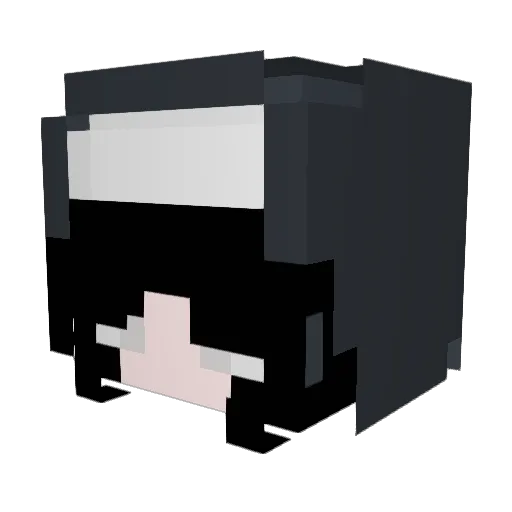Shadowolf07 Minecraft avatar head, 3D render