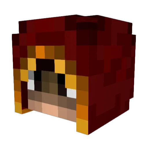 Shadowolf974 Minecraft avatar head, 3D render