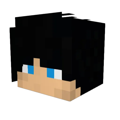 Shadowryas Minecraft avatar head, 3D render
