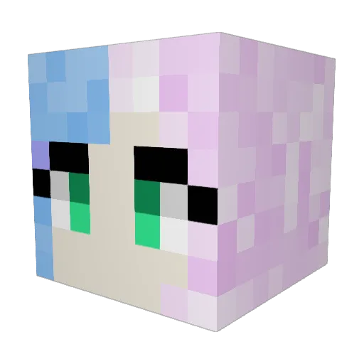Shadows35 Minecraft avatar head, 3D render