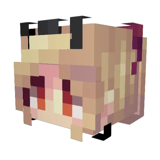 ShadowsAflame Minecraft avatar head, 3D render