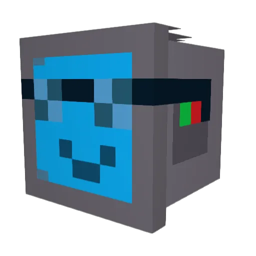 ShadowsBinary Minecraft avatar head, 3D render