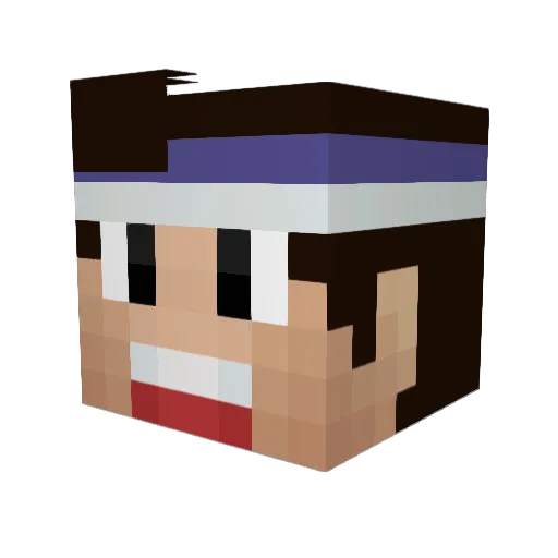 ShadowsName_YT Minecraft avatar head, 3D render