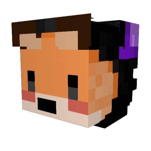 ShadowsSabu Minecraft avatar head, 3D render