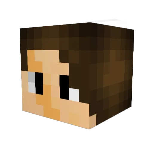 Shadows_Face Minecraft avatar head, 3D render