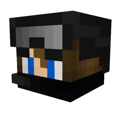 Shadowskillzbtw Minecraft avatar head, 3D render