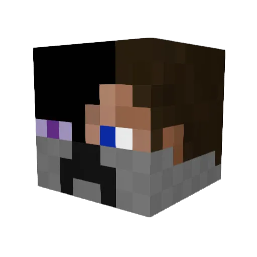 Shadowskyknight Minecraft avatar head, 3D render