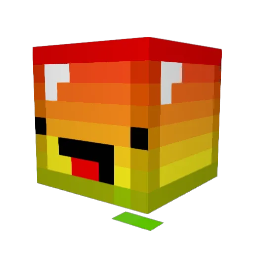 Shadowslap123 Minecraft avatar head, 3D render