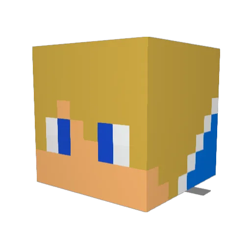 Shadowsouls_TTV Minecraft avatar head, 3D render