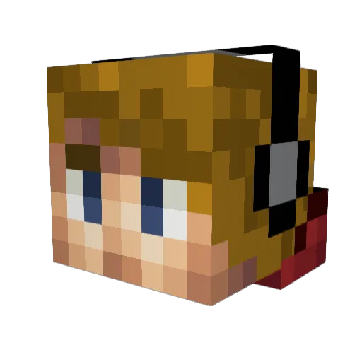 Shadowsprout Minecraft avatar head, 3D render