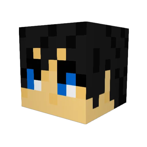 Shadowtyra Minecraft avatar head, 3D render