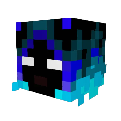ShadowwCat Minecraft avatar head, 3D render
