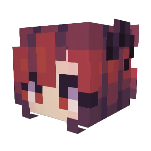 Shadowwalkerx Minecraft avatar head, 3D render