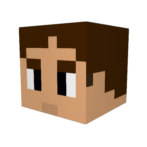 Shadowwing0 Minecraft avatar head, 3D render