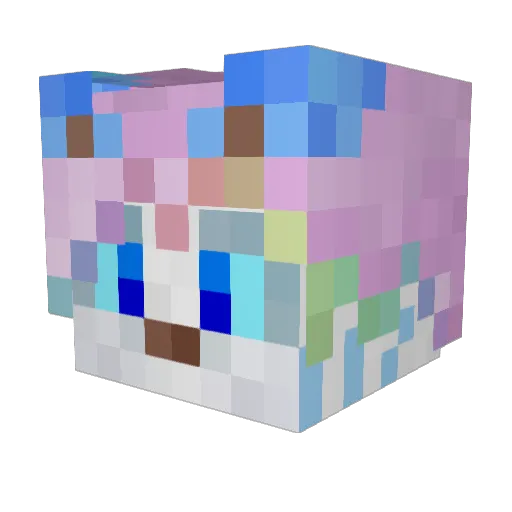 Shadowwolf1337 Minecraft avatar head, 3D render