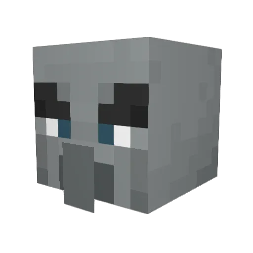 Shadowwolffy Minecraft avatar head, 3D render