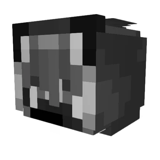 ShadowyPhantom Minecraft avatar head, 3D render