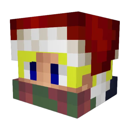 Shadowzim Minecraft avatar head, 3D render