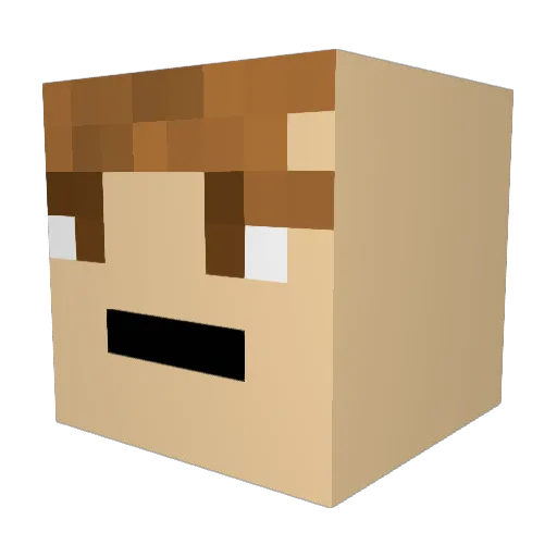 Shadox_148kg Minecraft avatar head, 3D render