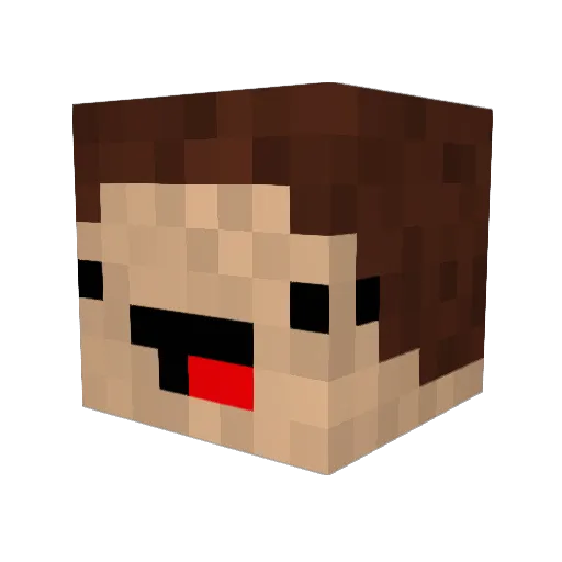 Shadtato7 Minecraft avatar head, 3D render