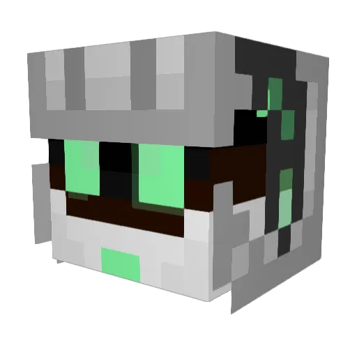 ShadyChaos Minecraft avatar head, 3D render