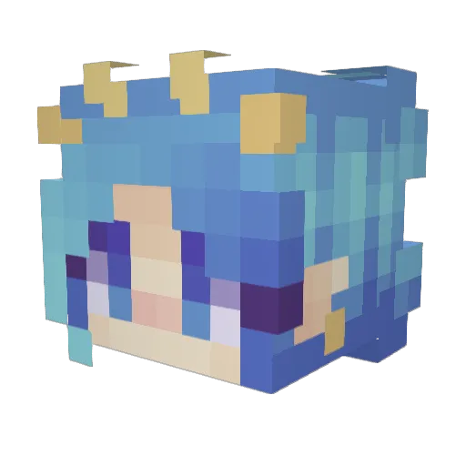 ShadySorcery Minecraft avatar head, 3D render