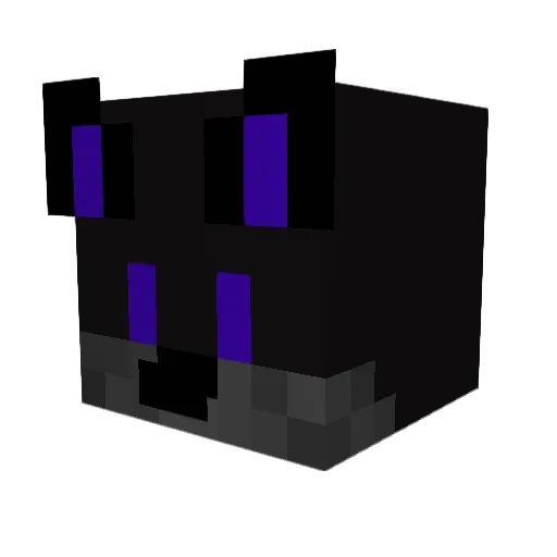 ShadyTheWolf Minecraft avatar head, 3D render