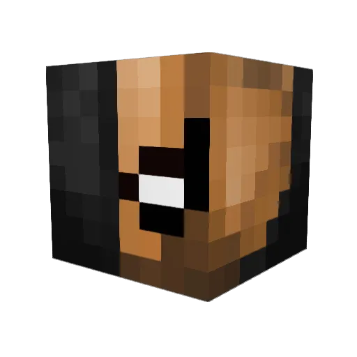 Shadynosaure Minecraft avatar head, 3D render