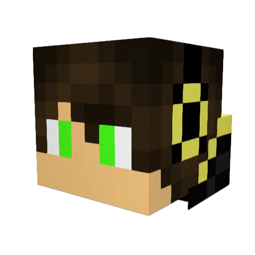 ShadyyZed Minecraft avatar head, 3D render