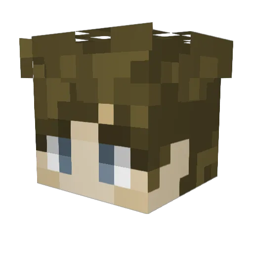 ShaeMedieval Minecraft avatar head, 3D render