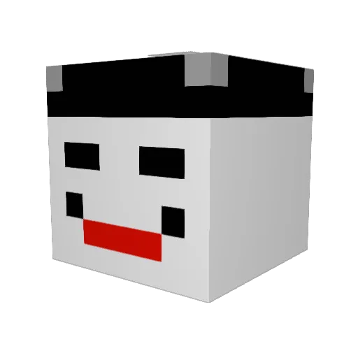 Shaei Minecraft avatar head, 3D render