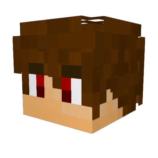 Shaeudow Minecraft avatar head, 3D render