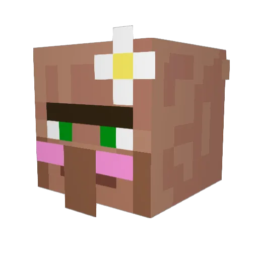 Shafleww Minecraft avatar head, 3D render