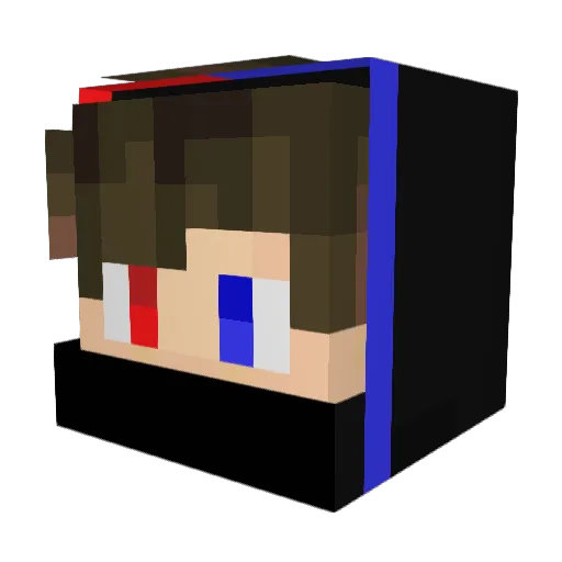 Shafona Minecraft avatar head, 3D render