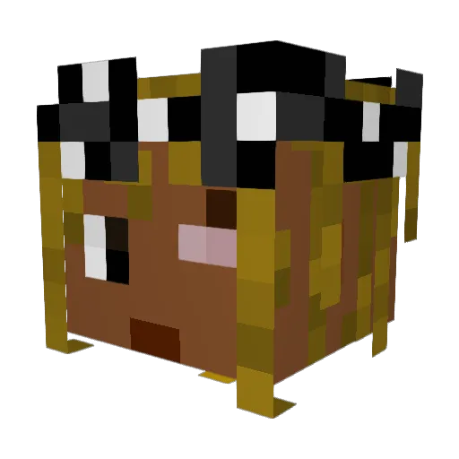 ShaftedGuy Minecraft avatar head, 3D render